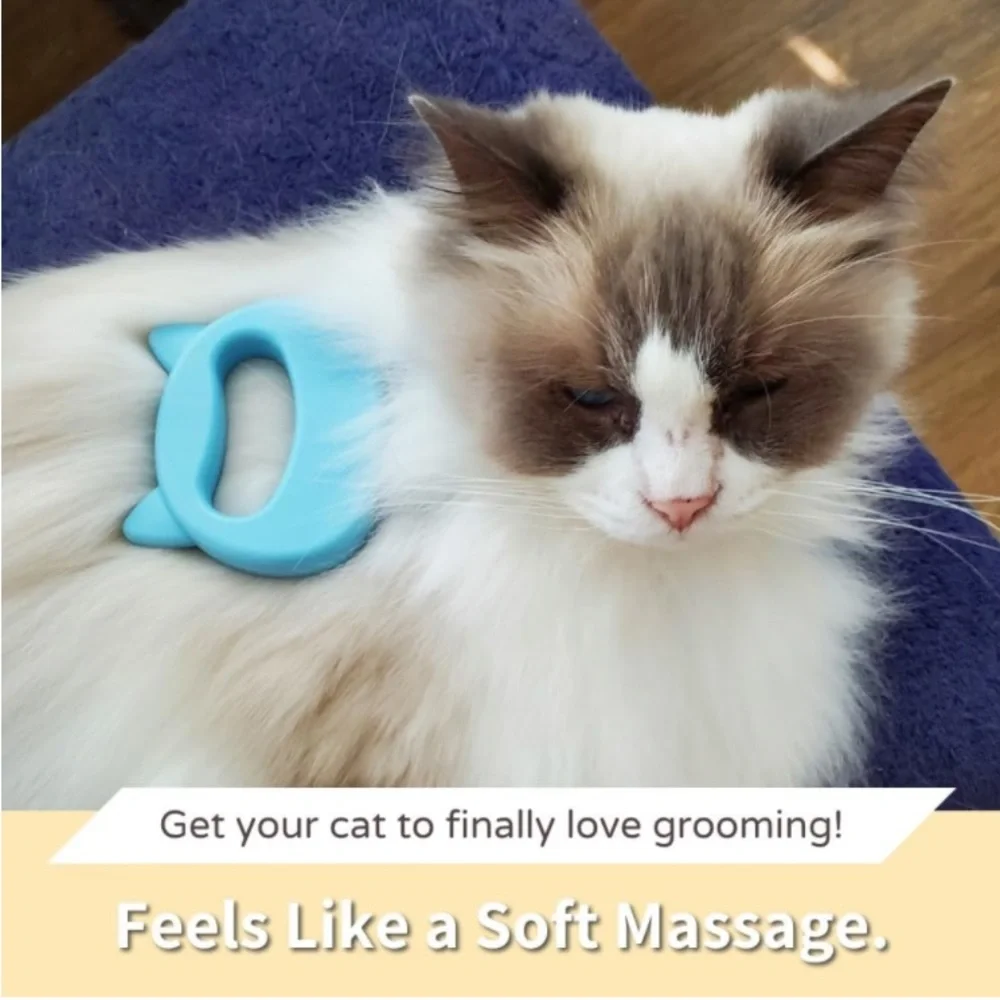 Cat Comb for Short & Long Hair Removal Soft Massaging Deshedding Pet Comb